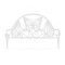 Bordura Gardulet Decorativ Plastic pentru Gazon sau Flori, Dimensiuni 50x31cm, Model Fluturi, Alb
