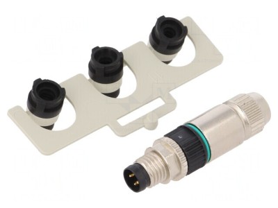 Conector M8 Tată 3 PIN Drept Slimline 4A IP67 foto