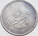 197 Bermuda 1 Dollar 1959 Elizabeth II ( Colony Founding) argint, America Centrala si de Sud