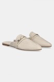 Answear Lab slapi de piele femei, culoarea bej