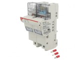 Clemă siguranțe cilindrice 22x58mm pentru șină DIN 125A gri