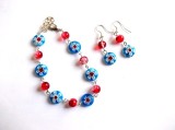 set bratara si cercei cu sticla murano 36430
