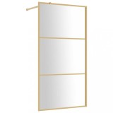 Paravan de dus walk-in auriu 115x195 cm sticla ESG transparenta
