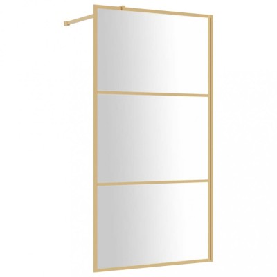 Paravan de dus walk-in auriu 115x195 cm sticla ESG transparenta foto