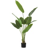 HOMCOM Plantă Artificială de 160 cm cu 10 Frunze din PEVA Verde cu Ghiveci, &Oslash;16.5x13.5 cm | Aosom Romania