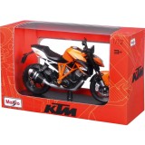 MAISTO MOTOCICLETA METALICA CU STAND KTM 1290 SUPER DUKE R SCARA 1 LA 12