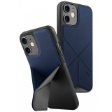 Husa Textil - TPU UNIQ Transforma Rigor pentru Apple iPhone 12 mini, Bleumarin