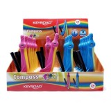 Compas plastic cu creion Keyroad Flow, KR971649, diverse culori