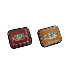 Lampa LED pozitie +semnalizare 24 SMD Cod: 4024A-2 Lumina: alb stroboscopic + galben Voltaj: 12v-24V Automotive TrustedCars