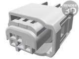 Conector MQS mamă 3 pini, pe cablu