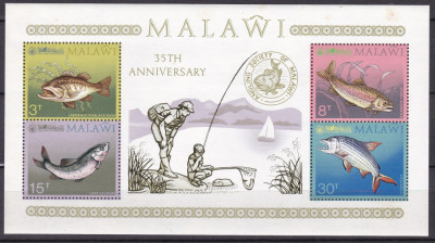 Malawi 1974 fauna marina pescuit MI bl.35 MNH foto