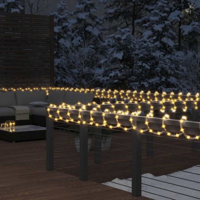 vidaXL Cablu luminos cu 480 LED-uri, alb cald, 20 m, PVC 343308 foto