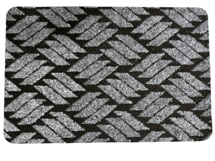 Covor Pentru Usa Intrare, Venessia 888 , Antiderapant, Negru / Gri, 40x60 cm - 40x60