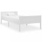 vidaXL Cadru de pat, alb, 90x200 cm, lemn masiv de pin 322103