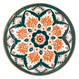 Set 6 farfurii pentru desert din portelan,model etnic ,15 cm
