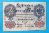 GERMANIA 20 Mark 1910 - Bancnota veche originala - Superba in stare foarte buna