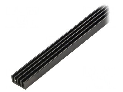 Radiator extrudat cu aripioare negru 1000mm foto
