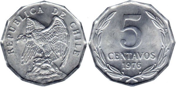 Chile 1976 - 5 centavos UNC