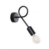 Lampă De Perete Super Negru Oțel 1 Bec Neregulat Industrial De Interior