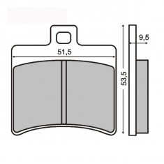 Placute frana scuter Aprilia Scarabeo 125cc - Leonardo 250cc RMS