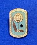 Insigna sport - CAMPIONATELE MONDIALE de HOCHEI pe GHEATA-ROMANIA (1970)