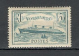 Franta.1936 Vaporul de pasageri &quot;Normandie&quot; SF.30, Nestampilat