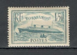 Franta.1936 Vaporul de pasageri &quot;Normandie&quot; XF.37, Nestampilat