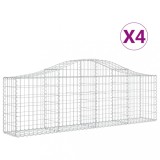 Cumpara ieftin Cosuri gabion arcuite 4 buc, 200x30x60/80 cm, fier galvanizat