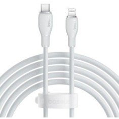 Cablu alimentare si date Baseus Pudding, Fast Charging Data Cable pt. smartphone, USB Type-C la Iphone Lightning 20W, 1.2m, alb