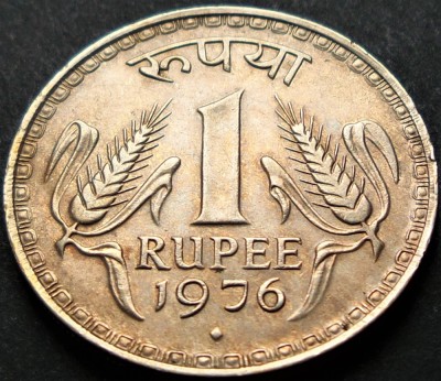 Moneda 1 RUPIE - INDIA, anul 1976 *cod 5218 = excelenta foto