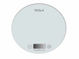 Cantar de bucatarie Tesla KS200W, 5kg, ecran LCDFunctie Tara, Sticla, Alb