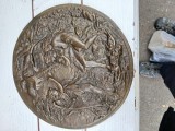 Basorelief de bronz scoala franceza, sf. secolului XIX, piesa deosebita , mare si atragatoare