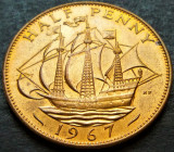 Cumpara ieftin Moneda HALF PENNY - ANGLIA, anul 1967 * cod 2123 A = UNC din SET NUMISMATIC, Europa