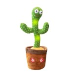 Cactus Dansator Vorbitor 33cm Nebco, USB, Acumulator, Plus, Verde/Maro, Sunete, Miscare, Dezvolta Comunicarea, Fete/Baieti
