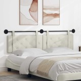 vidaXL Cap de pat suspendat Pe perete Crem 170 x 55 x 5 cm Catifea 42031699