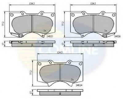 Set placute frana,frana disc MITSUBISHI PAJERO IV (V8_W, V9_W) (2006 - 2016) COMLINE CBP31201 foto