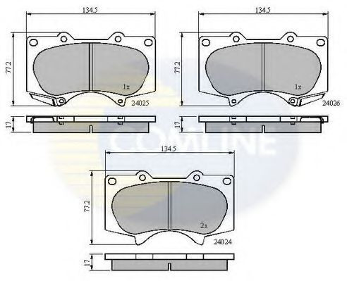 Set placute frana,frana disc MITSUBISHI PAJERO IV (V8_W, V9_W) (2006 - 2016) COMLINE CBP31201