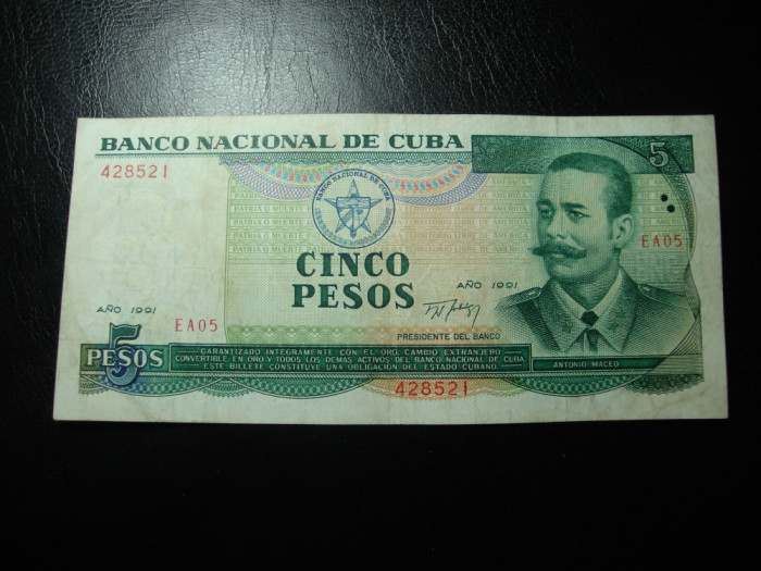 CUBA 5 PESOS 1991