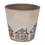 Cumpara ieftin Ghiveci flori ceramica multicolora Turta Dulce 21x20 cm