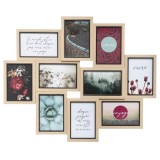 Rama foto Atmosphera Kyle cu 10 locuri, MDF si sticla, 58x49 cm, lemn natur Household NewTrend