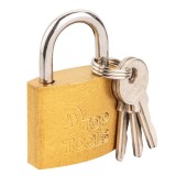 Lacat din alama 40 mm cu 3 chei pentru poarta, dulap sau anexa