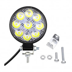 Proiector Led 27W 12/24V 6000K Rotund PL 027