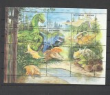 MOZAMBIC 2002 ANIMALE PREISTORICE DINOZAURI, Nestampilat
