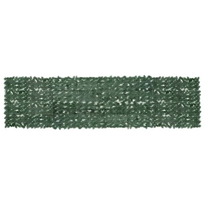 Paravan de balcon, frunze verde &amp;icirc;nchis, 400x100 cm foto