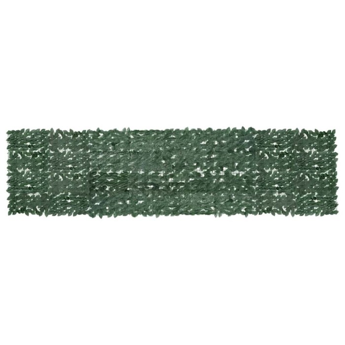 Paravan de balcon, frunze verde &icirc;nchis, 400x100 cm