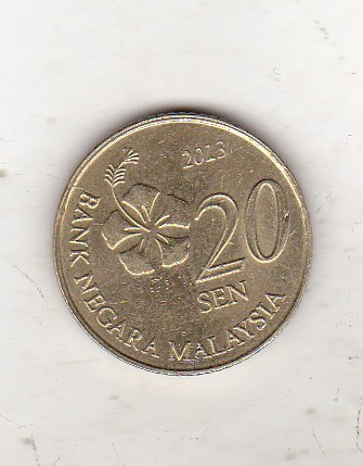 bnk mnd Malaezia Malaysia 20 sen 2013