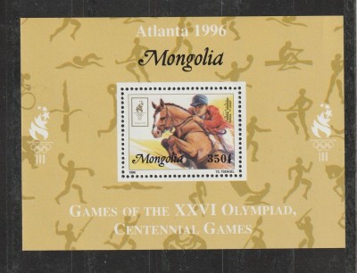 Mongolia 1996 - #670 J.O. de Vara Atlanta - DeLuxe S/S 1v MNH foto