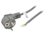 Cablu Alimentare CEE 7/7 Ştecăr Unghi 1,5m Gri 10A, Goobay