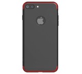 Cumpara ieftin Husa iPhone 8 Plus GloMax 360 Negru-Rosu, Rezistenta la Soc, Praf si Zgarieturi, Carcasa Protectie, Policarbonat