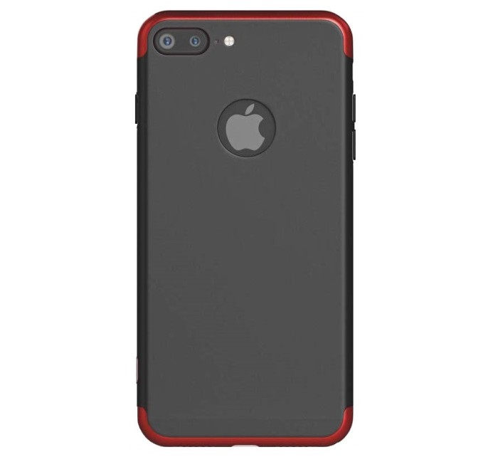 Husa pentru Apple iPhone 8 Plus, GloMax 360 Negru-Rosu